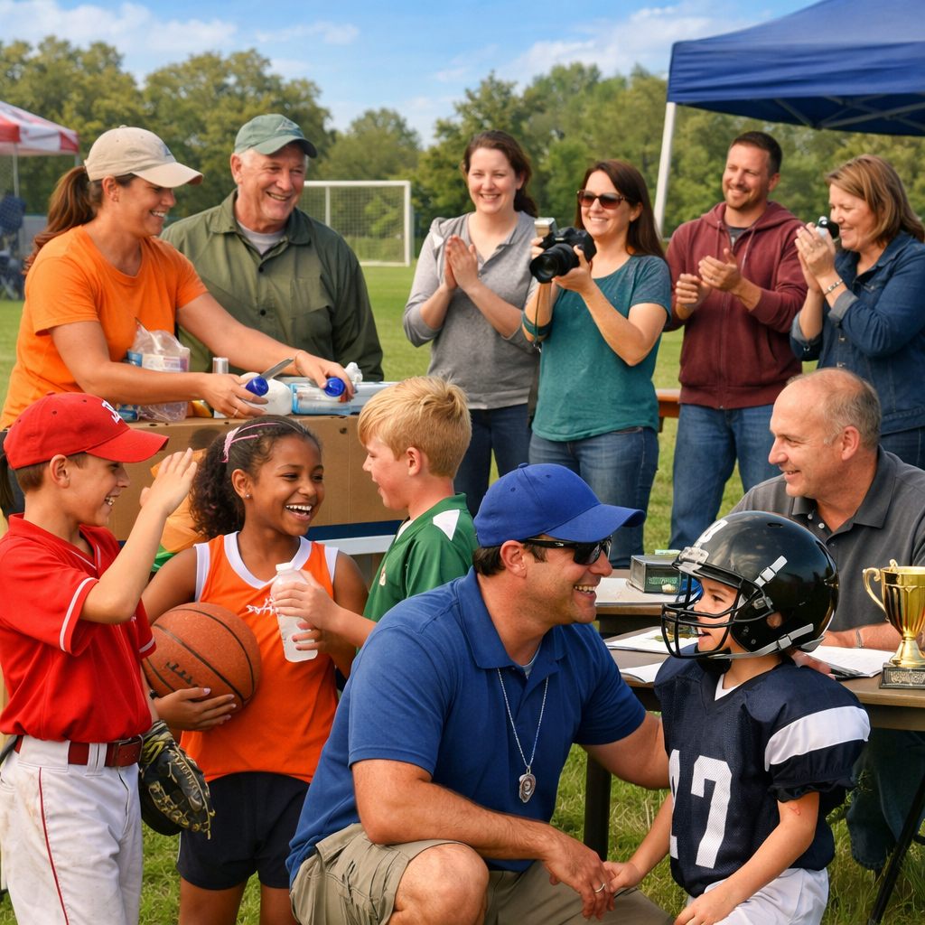 an image with the different people included in youth sportsathletes kidscoachesvolunteersparentsadministratorsDONT use labels or signs to identify the
