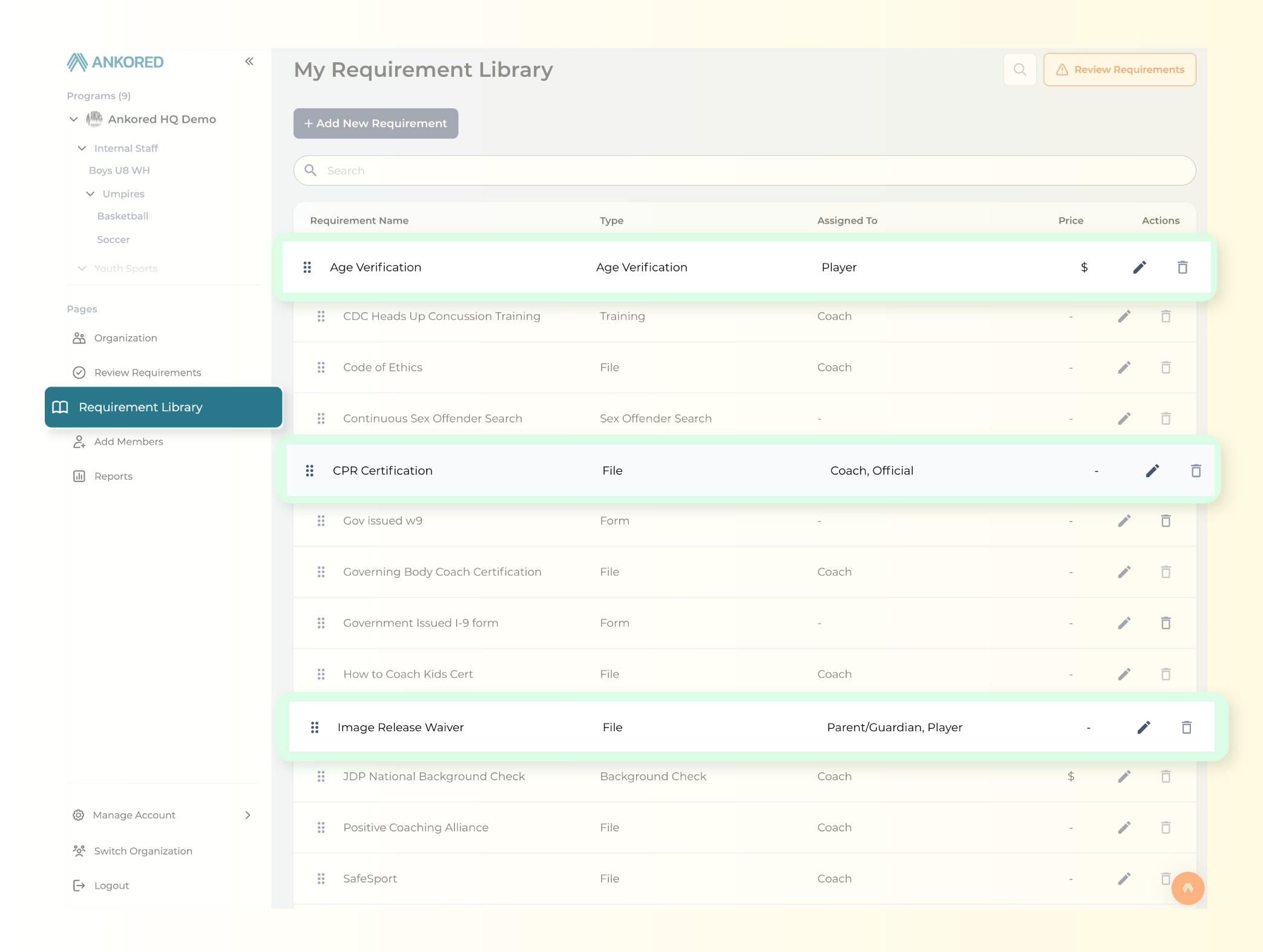 Requirements Library